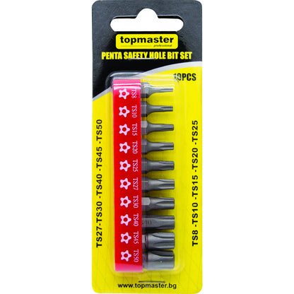 Top Master Pro Set 8 piese biti torx  ¼" 30mm ТS8-ТS50 S2 TMP