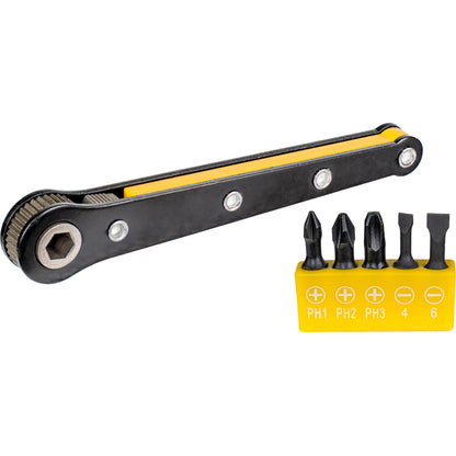 Top Master Pro Set 7 piese maner cu clichet si biti magnetici ¼" 2xSL 4xPH