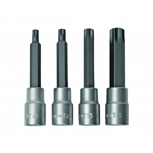 Top Master Pro Set 4 biti tubulara 100 mm ½" T40-T70 CRV TMP
