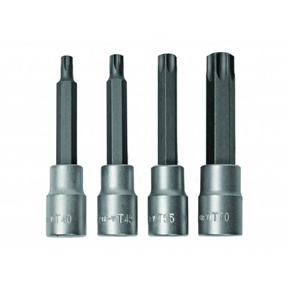 Top Master Pro Set 4 biti tubulara 100 mm ½" T40-T70 CRV TMP