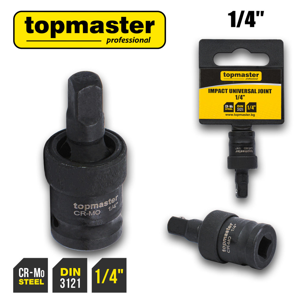 Adaptor tubulara articulat impact ¼" CRV TMP