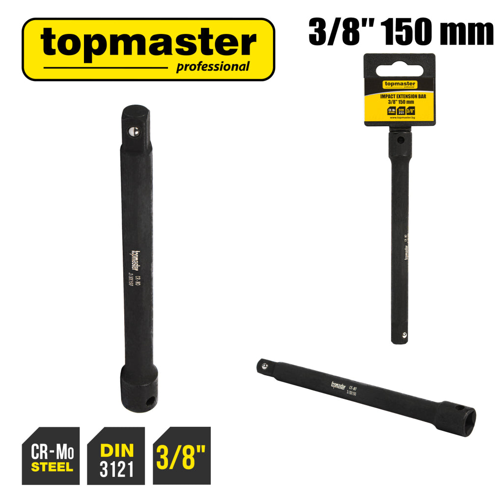 Top Master Pro Prelungitor de impact pentru tubulare 3/8" - 150mm TMP