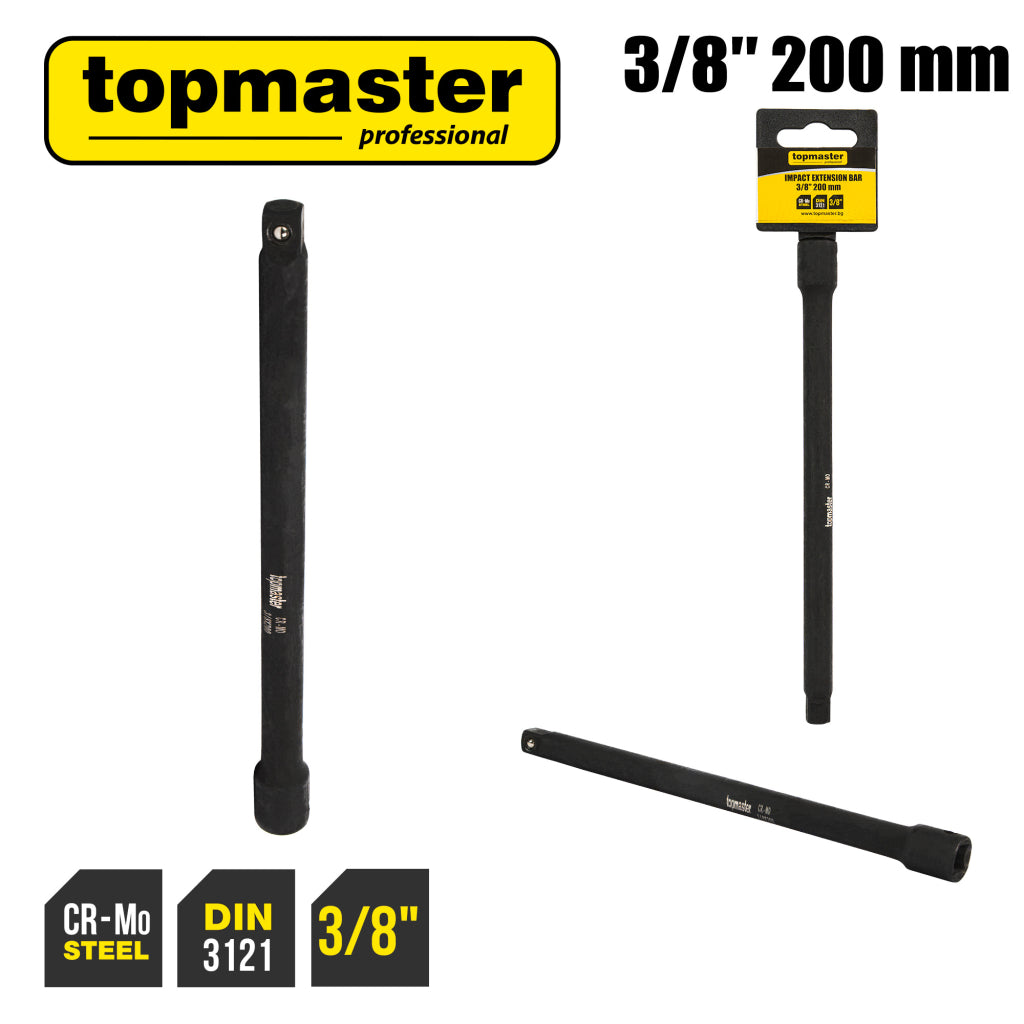 Top Master Pro Prelungitor de impact pentru tubulare 3/8" - 200mm TMP