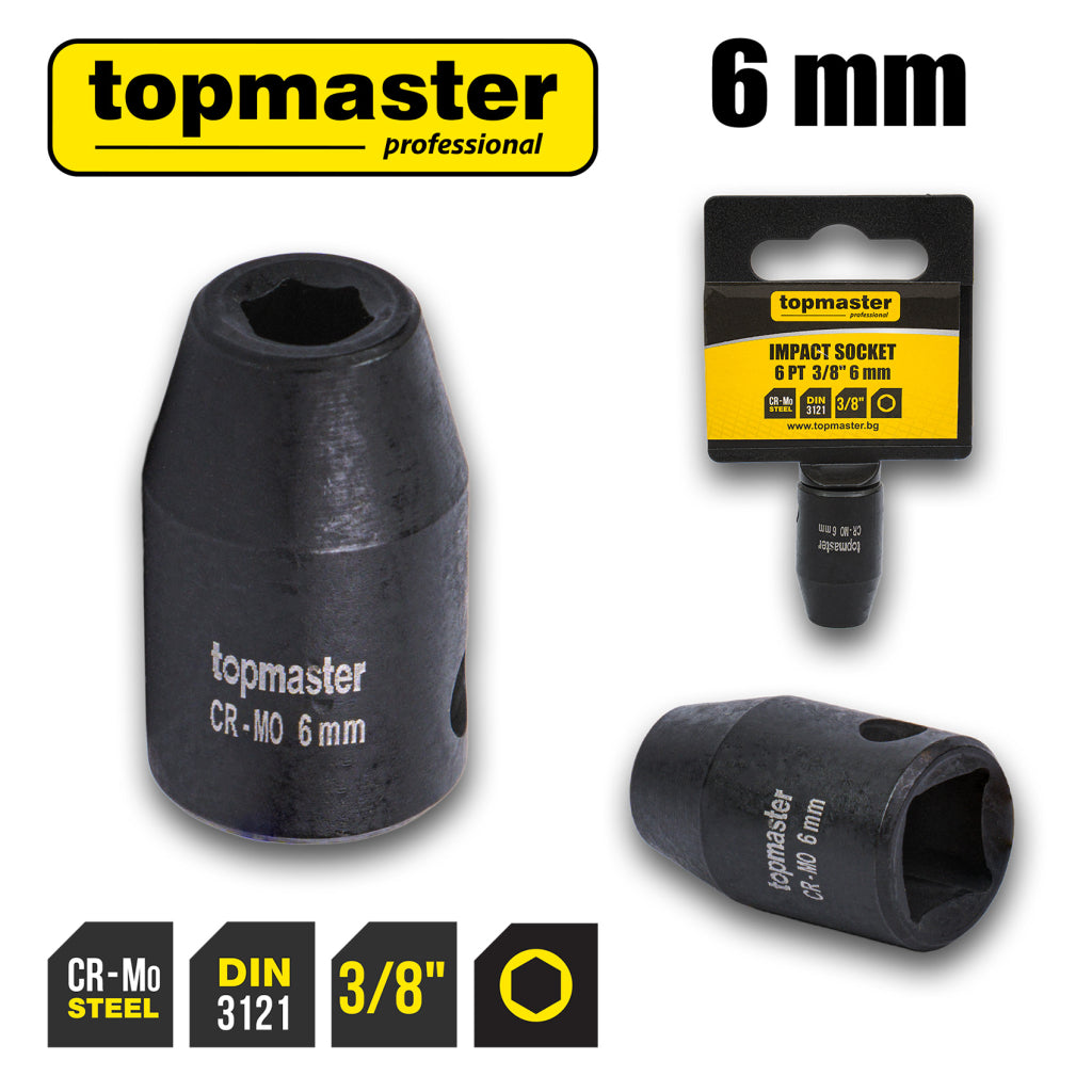 Top Master Pro Tubulara de impact ⅜" x 6mm TMP