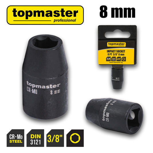 Top Master Pro Tubulara de impact ⅜" x 8mm TMP