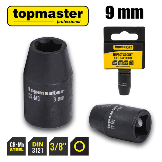Top Master Pro Tubulara de impact ⅜" x 9mm TMP