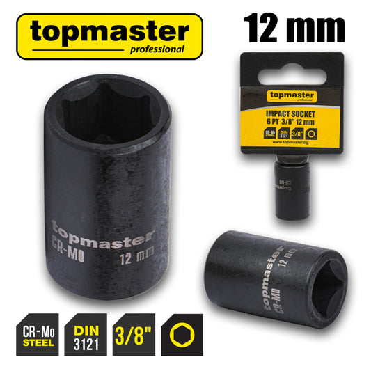 Top Master Pro Tubulara de impact ⅜" x 12mm TMP