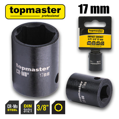 Top Master Pro Tubulara de impact ⅜" x 17mm TMP