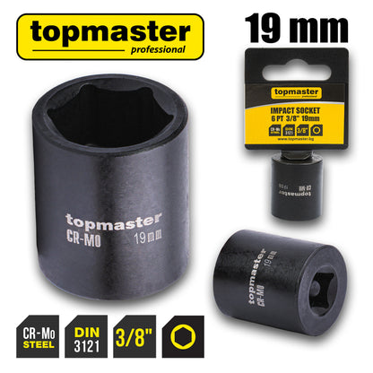 Top Master Pro Tubulara de impact ⅜" x 19mm TMP