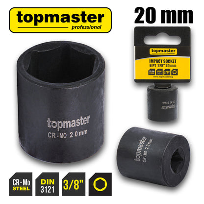 Top Master Pro Tubulara de impact ⅜" x 20mm TMP