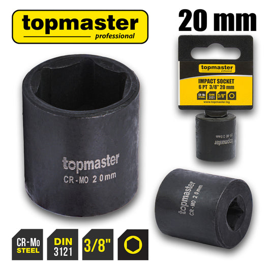 Top Master Pro Tubulara de impact ⅜" x 20mm TMP