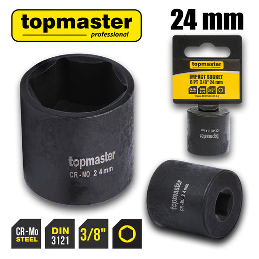 Top Master Pro Tubulara de impact ⅜" x 24mm TMP
