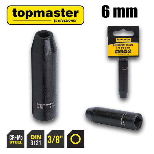 Top Master Pro Tubulara adanca de impact ⅜" x 6mm TMP
