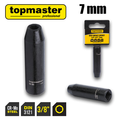 Top Master Pro Tubulara adanca de impact ⅜" x 7mm TMP