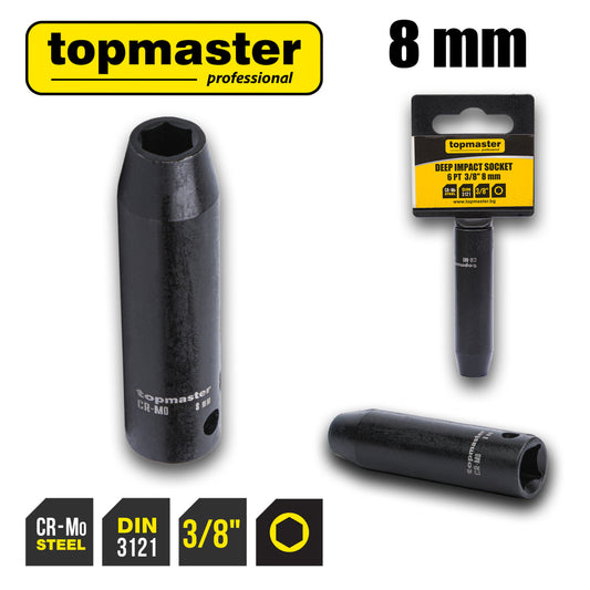 Top Master Pro Tubulara adanca de impact ⅜" x 8mm TMP
