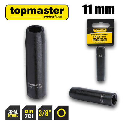 Top Master Pro Tubulara adanca de impact ⅜" x 11mm TMP