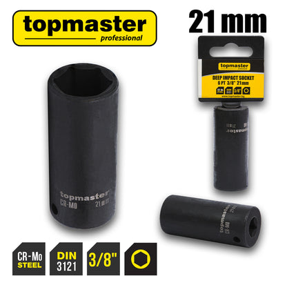 Top Master Pro Tubulara adanca de impact ⅜" x 21mm TMP