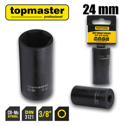 Top Master Pro Tubulara adanca de impact ⅜" x 24mm TMP