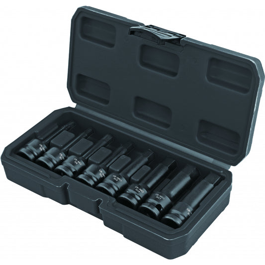 Top Master Pro Set 8 biti magnetici tubulara de impact 78mm H6-H19 CR-Mo