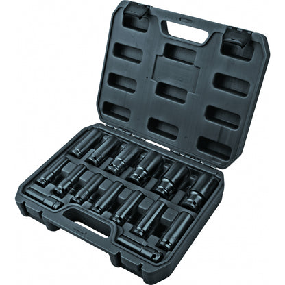 Top Master Pro Set 15 chei tubulare lungi de impact ½" 10-32mm TMP