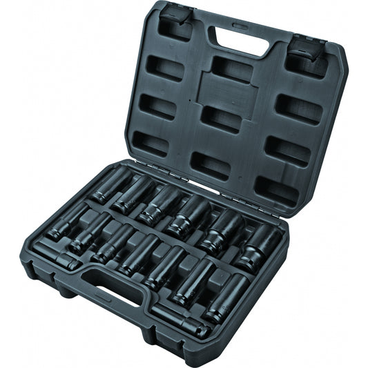 Top Master Pro Set 15 chei tubulare lungi de impact ½" 10-32mm TMP