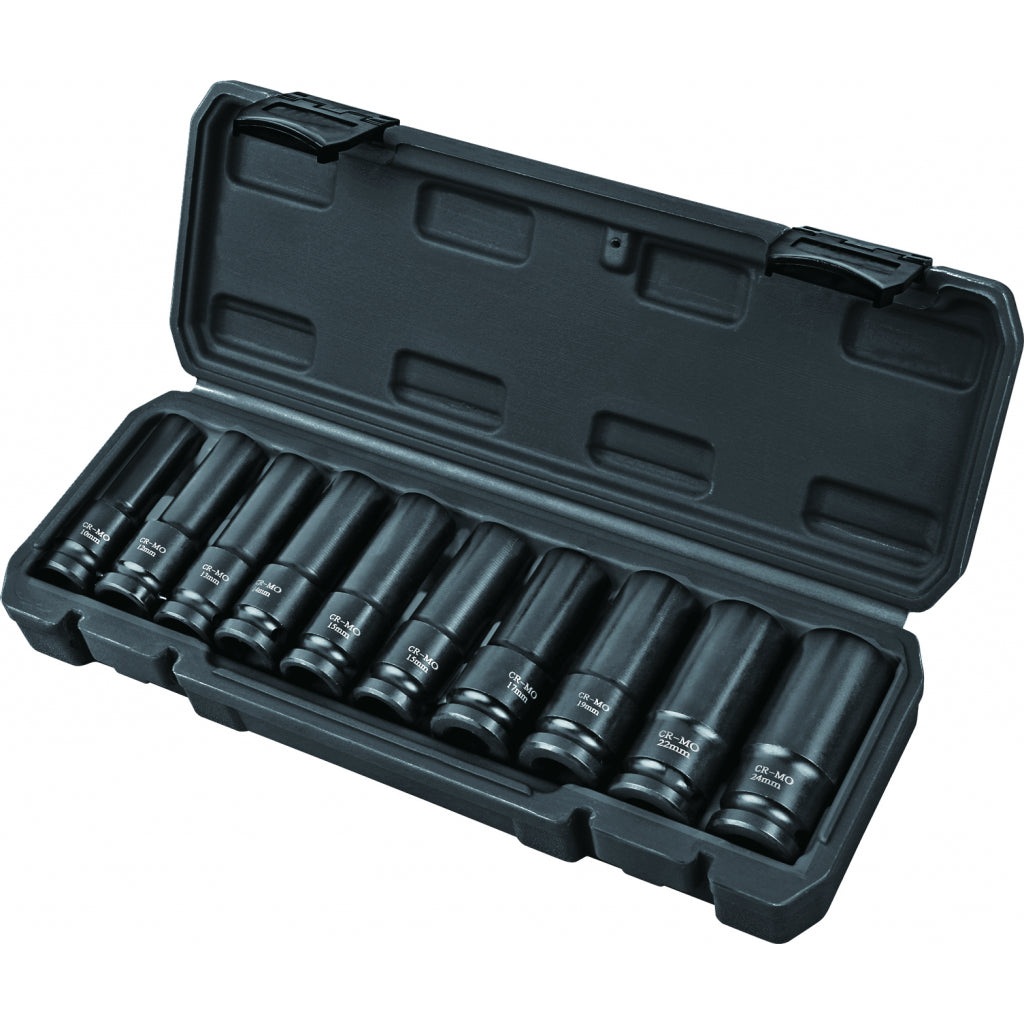 Top Master Pro Set 10 chei tubulare lungi de impact ½" 10-24mm TMP