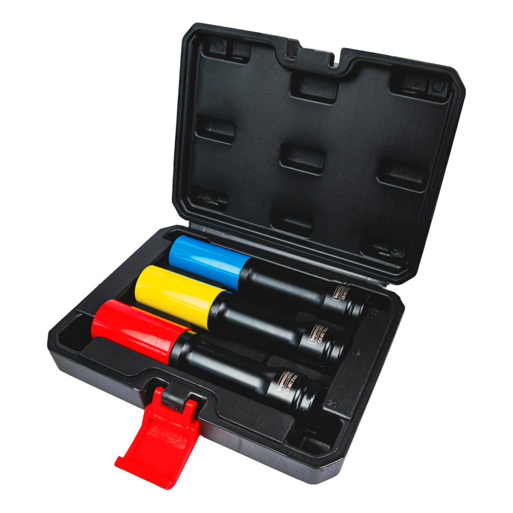 Top Master Pro Set 3 tubulare adanci de impact ½" x 17 19 21mm protectie prezoane