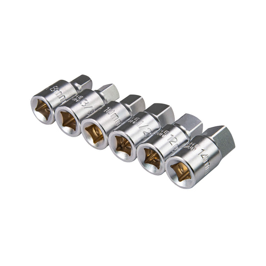 Top Master Pro Set 6 piese biti ⅜" 6 8 10 12mm cu adaptor clichet  ½" TMP
