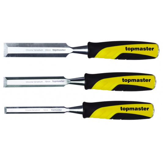 Top Master Pro Set 3 dalti pentru lemn 12-24x140mm 65 Mn maner compozit TMP