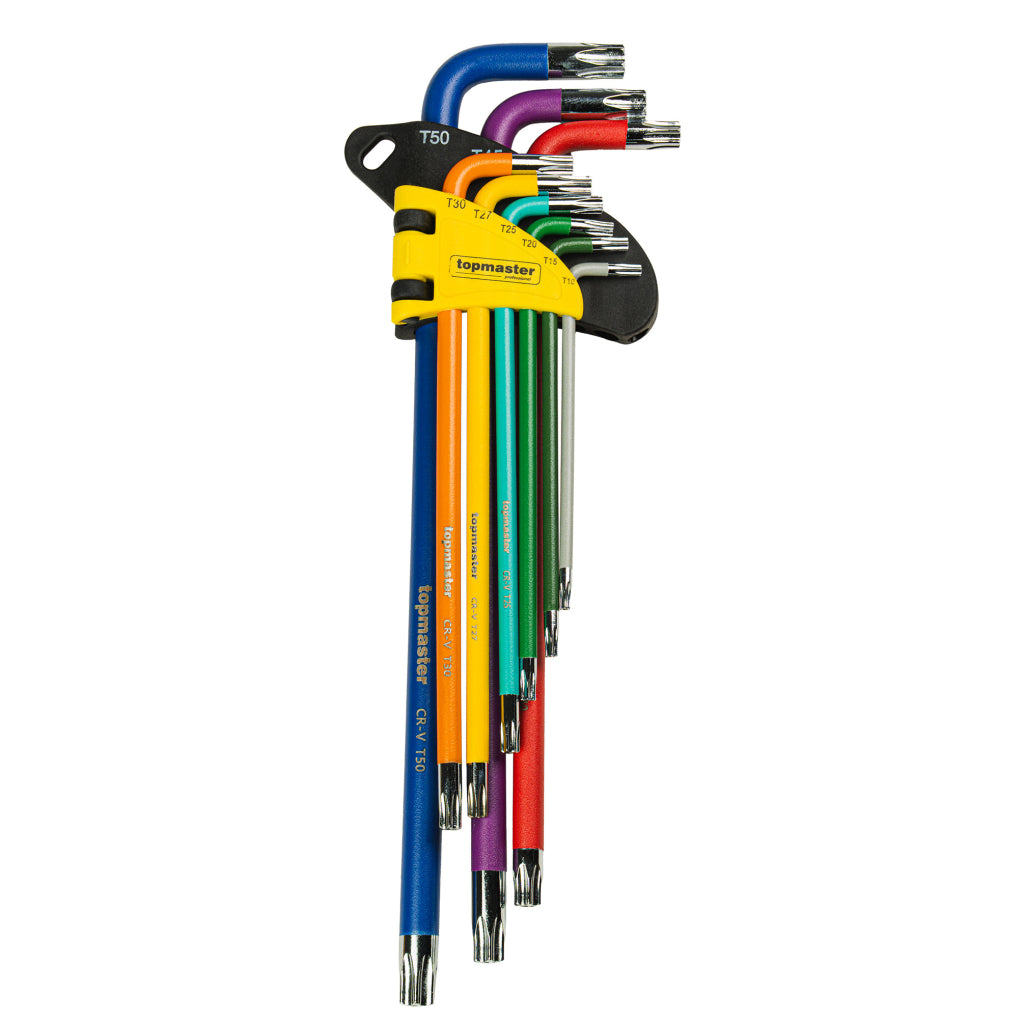 Top Master Pro Set 9 chei imbus T10-T45 80-207mm COLOR CRV TMP