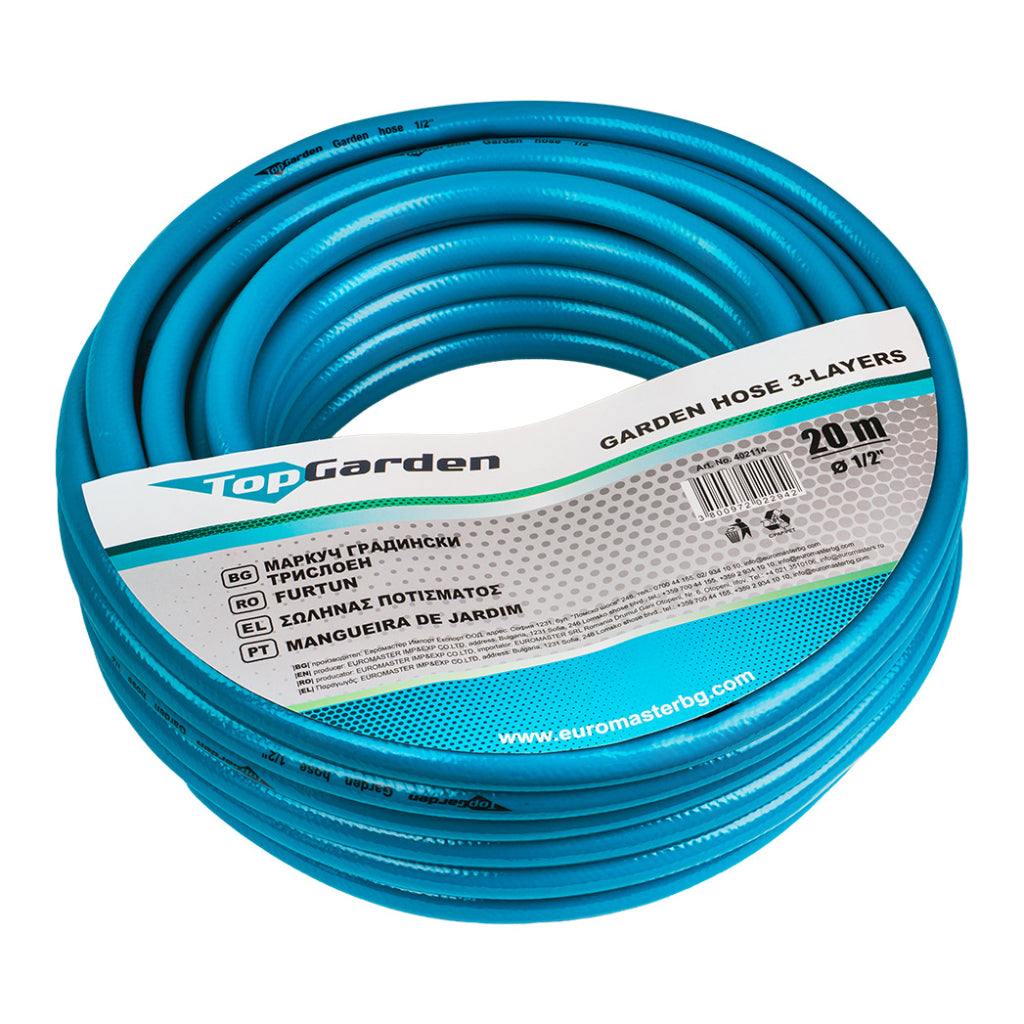 Top Garden Furtun de gradina 3 straturi ½" 20m TG