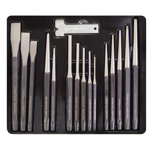 Top Master Pro Set 15 dornuri pentru gaurire cu instrument masura TMP