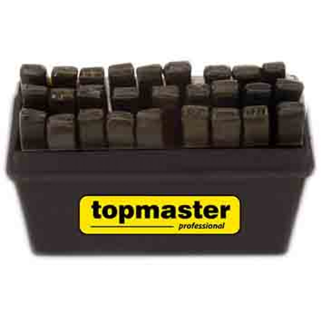 Top Master Pro Set 27 poansoane litere crom 15mm-125mm TMP
