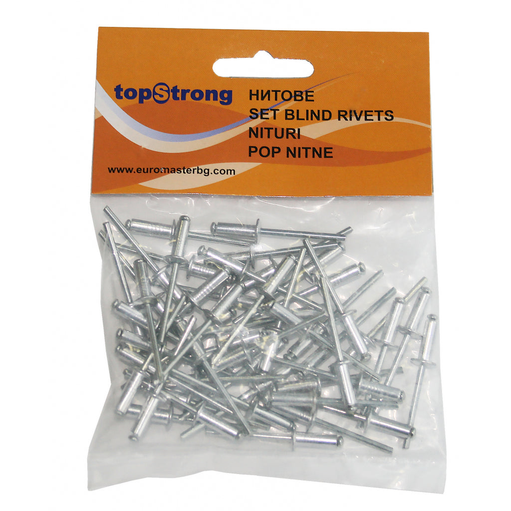 Top Strong Set 50 nituri pop aluminiu 4x16mm TS