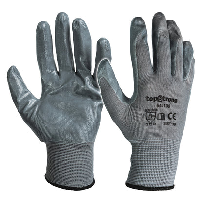 Top Strong Manusi de lucru nitril M10 gri TS-02
