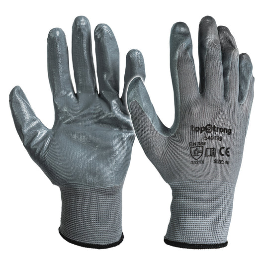 Top Strong Manusi de lucru nitril M10 gri TS-02