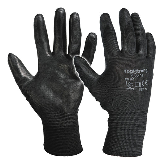 Top Strong Manusi de lucru PU M10 negru TMP