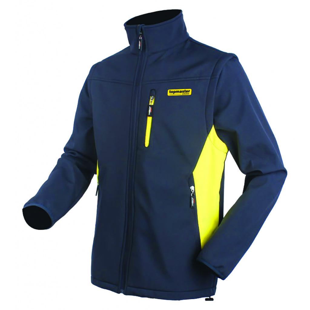 Top Master Pro Geaca soft shell de lucru bleumarin-galben TMP L