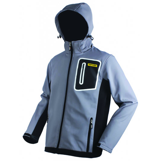 Top Master Pro Geaca soft shell de lucru gri-negru gluga TMP M
