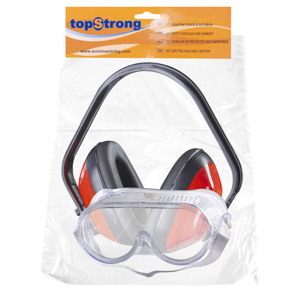 Top Strong Set ochelari de protectie si casti antifon TS