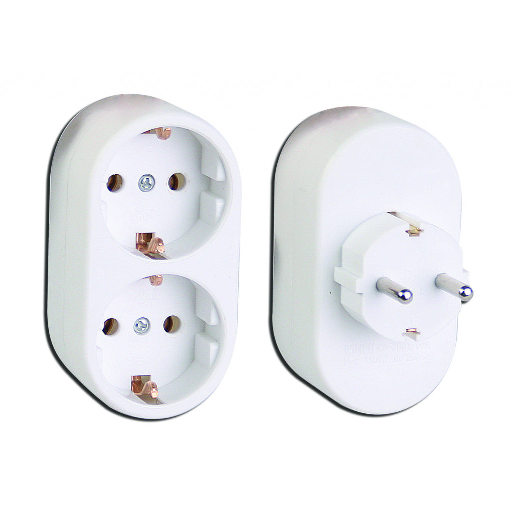 Makalon Priza tip splitter dublu Shuko MK