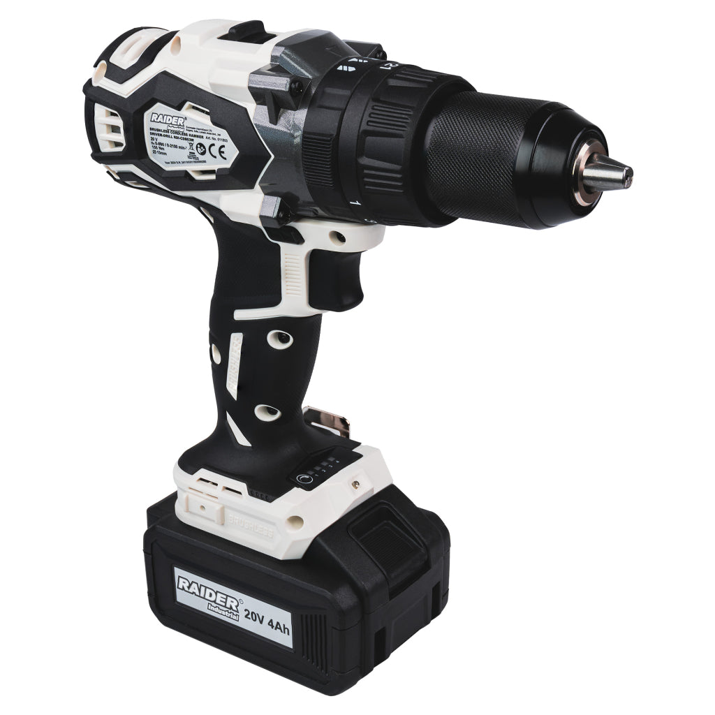 Raider Industrial Masina de gaurit cu percutie 20V 4Ah 155Nm RDI-CDB03W