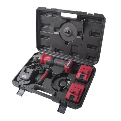 Raider Industrial Polizor unghiular cu acumulator 20V 125mm 2x5Ah RDI-AGB61