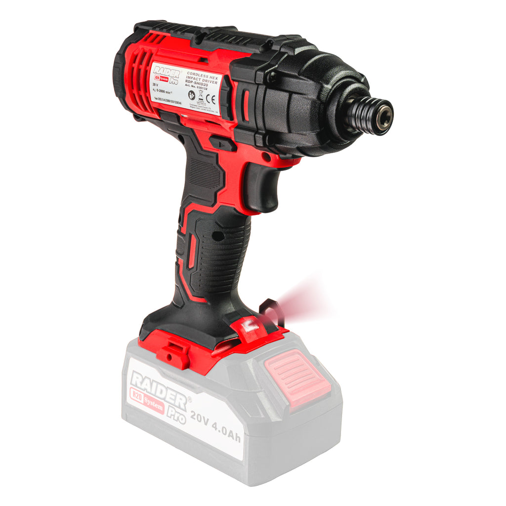 Raider R20 Masina insurubat cu impact 20V HEX1/4" 180Nm SOLO RDP-SHID20