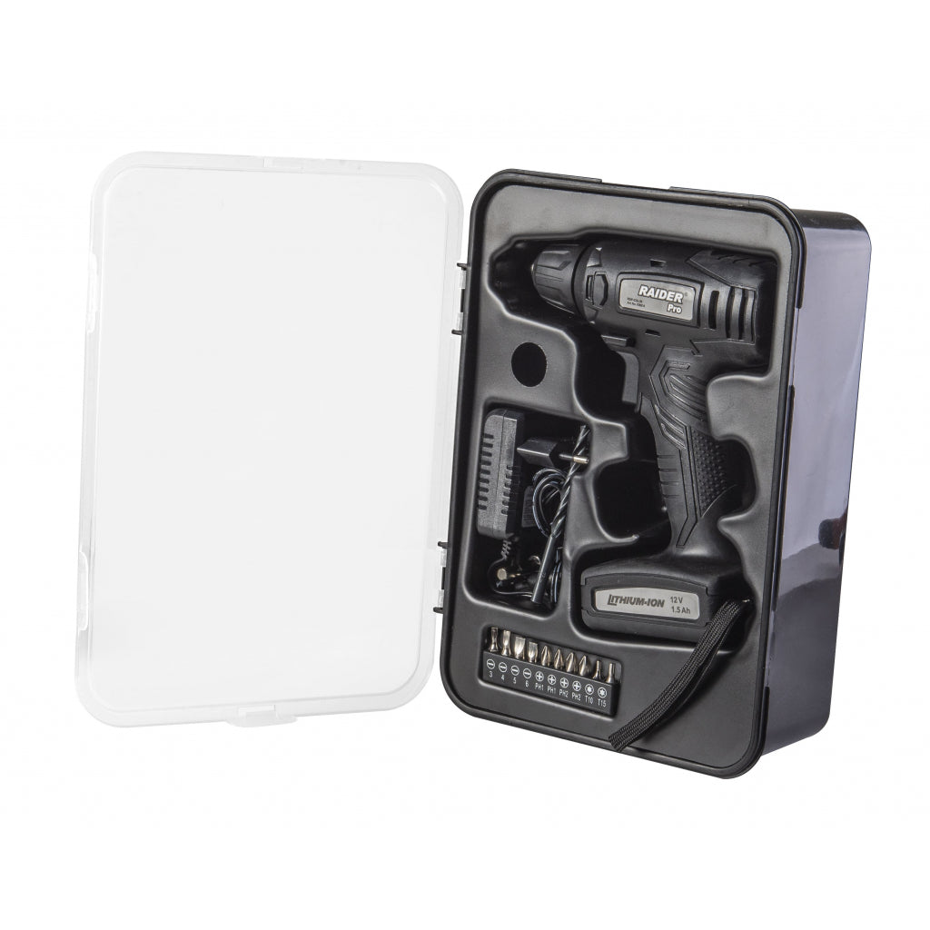 Raider Pro Masina de gaurit si insurubat 12V 1.5Ah 26Nm RDP-CDL30 BE