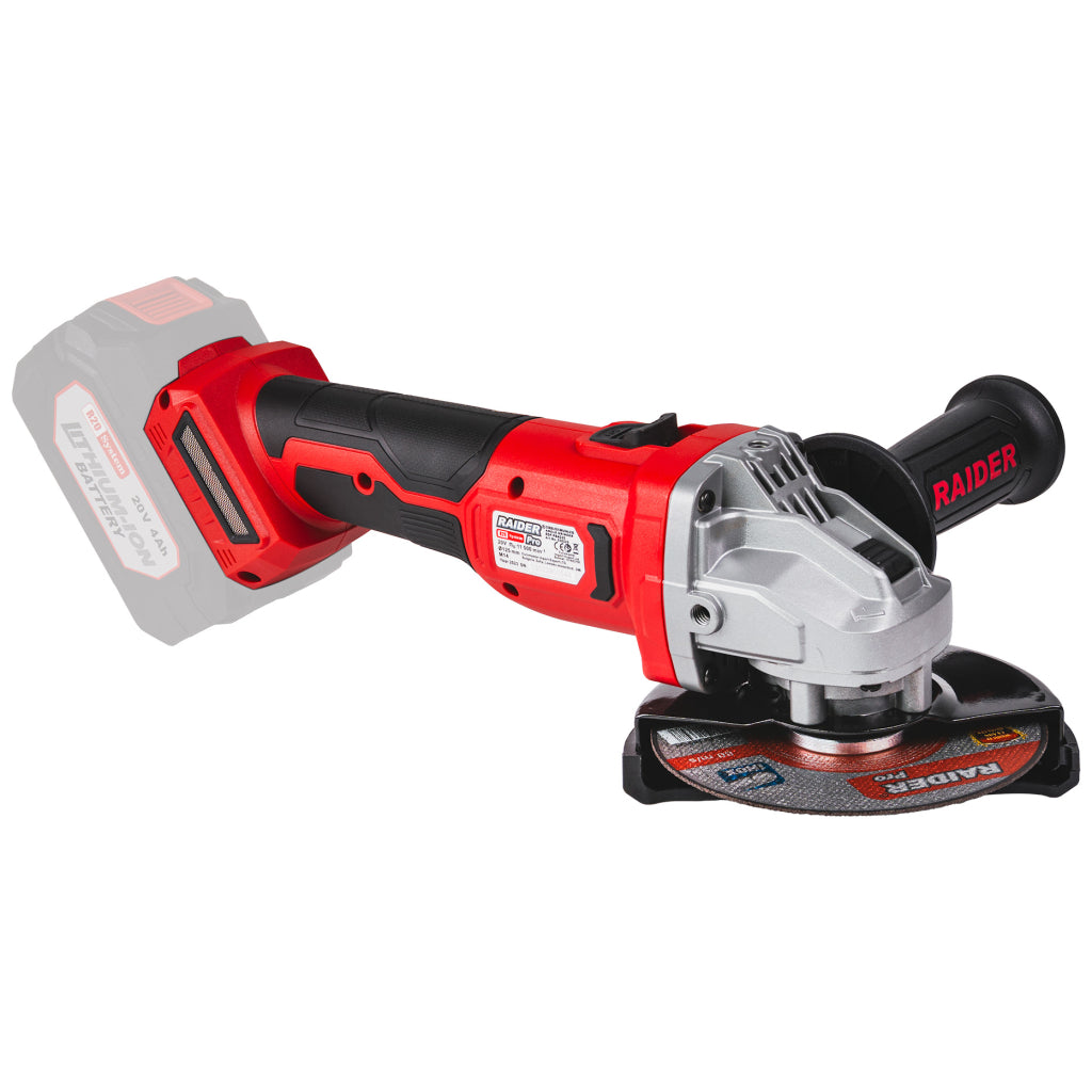 Raider R20 Polizor unghiular cu motor fara perii  Ø125mm 20V SOLO RDP-PBAG20