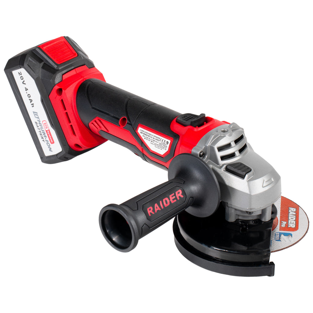 Raider R20 Polizor unghiular Ø125mm 20V 4Ah valiza RDP-SPAG20
