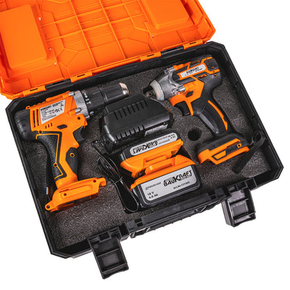 Baukraft Bormasina percutie si cheie BL 18V 4A 2Ah BK-CDIBIW3