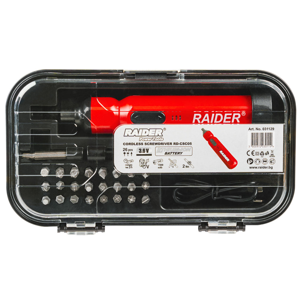 Raider Surubelnita cu acumulator mandrina hex 3.6V RD-CSC05