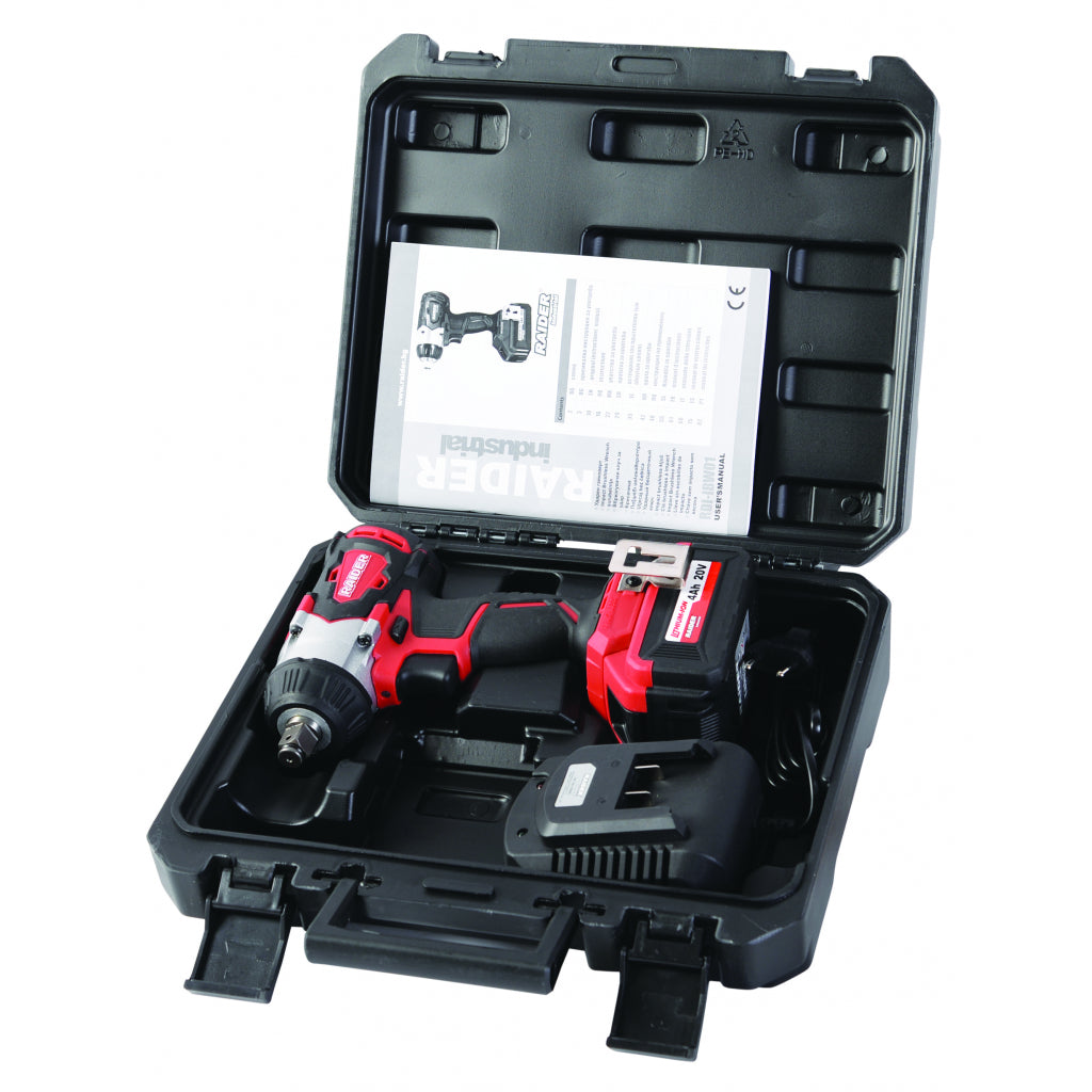Raider Industrial Masina insurubat cu impact 20V x 4.0Ah 320Nm RDI-IBW01
